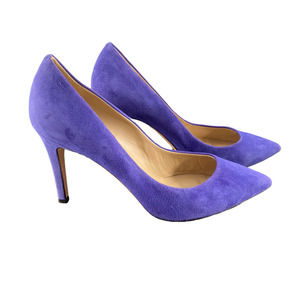 J. Crew Factory Purple Suede Pointed-Toe Pumps